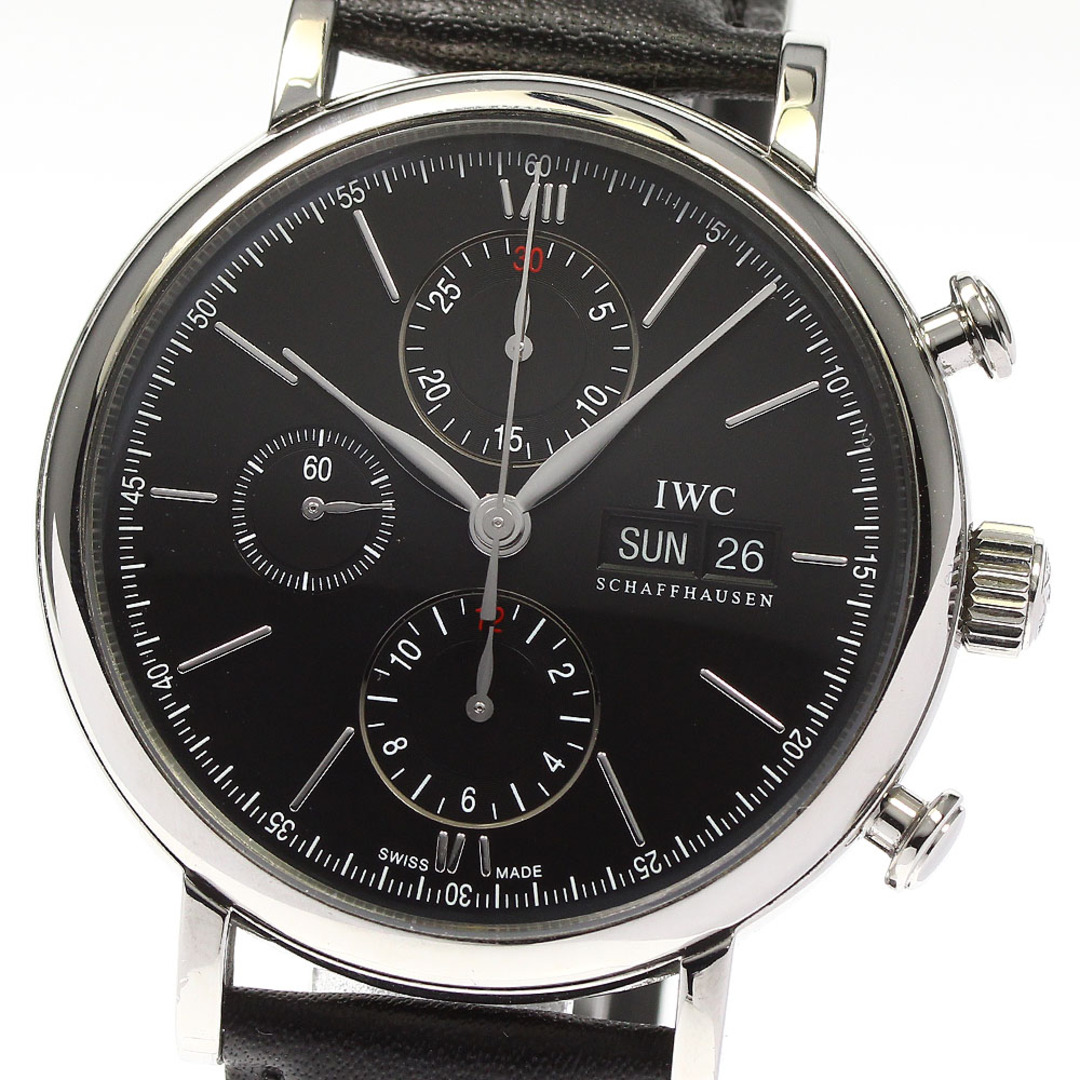 IWC IWC SCHAFFHAUSEN IW391008 ポートフィノ クロノグラフ デイデイト 自動巻き メンズ _758160