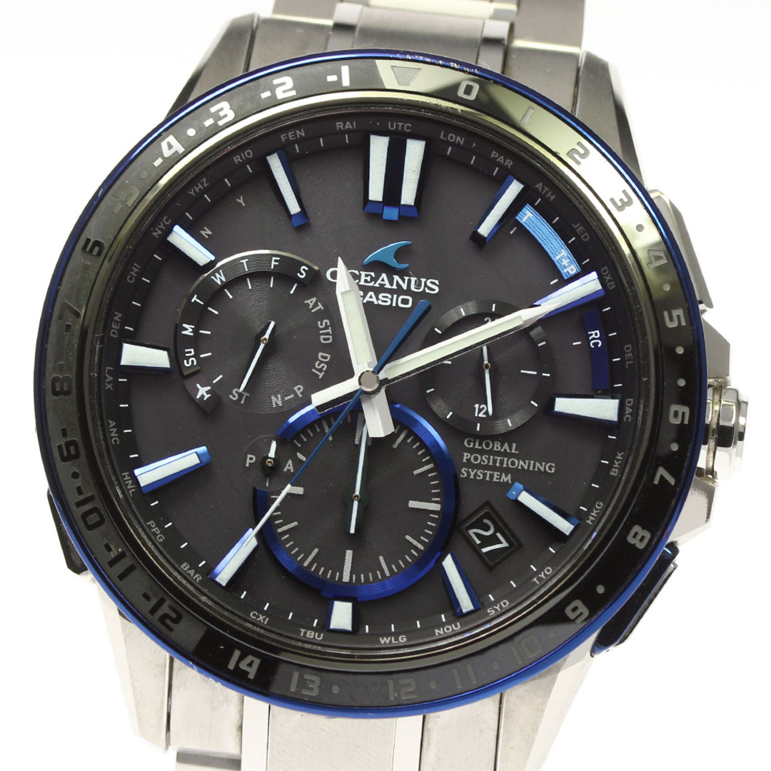 カシオ CASIO OCW-G1200D-1AJF オシアナス GPS デイト ソーラー電波 メンズ 良品 _764882