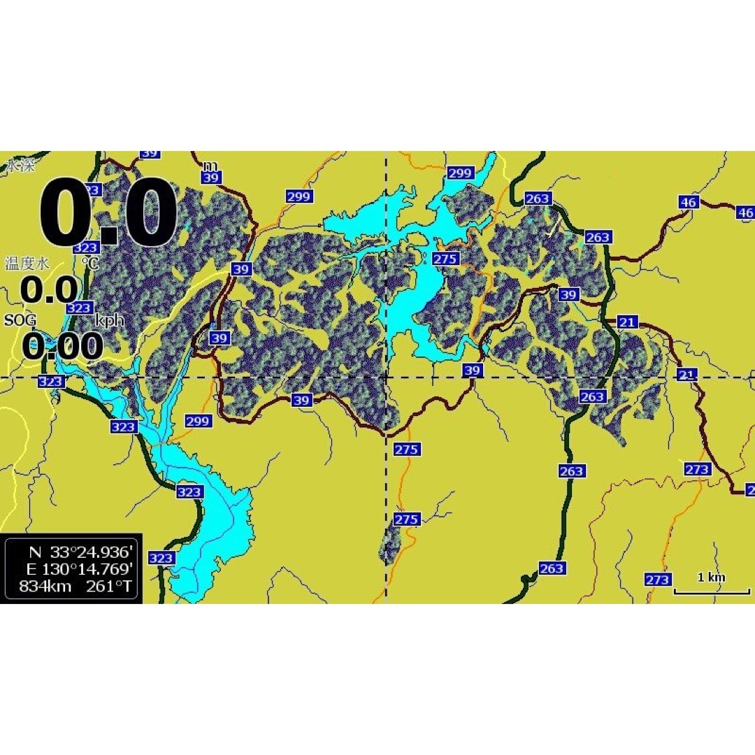 ローランスGPS魚探専用全国湖沼図＆国土地理院湖沼調査図 スポーツ/アウトドアのフィッシング(その他)の商品写真