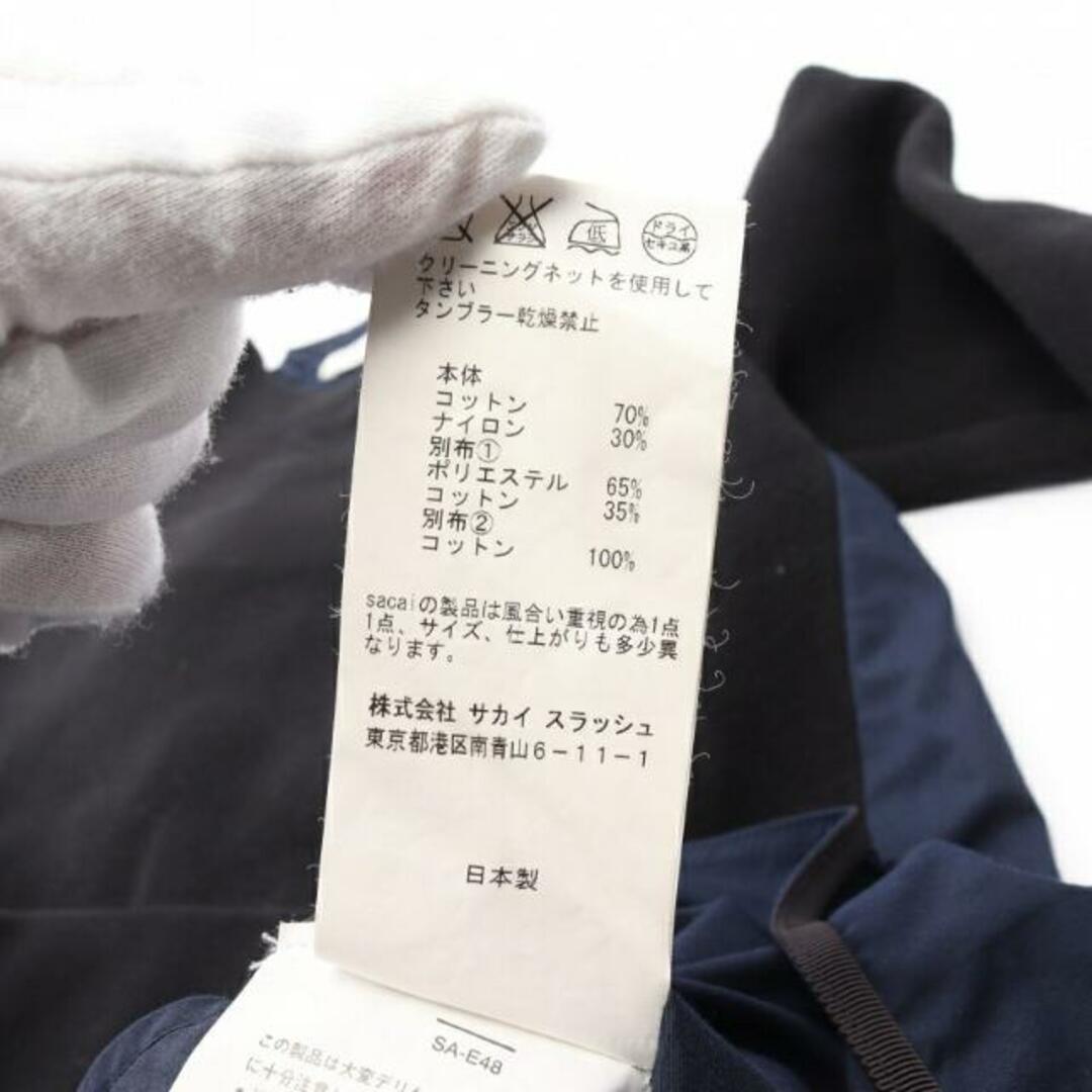 sacai luck(サカイラック)の ワンピース 切替 ネイビー ブラック レディースのワンピース(ひざ丈ワンピース)の商品写真