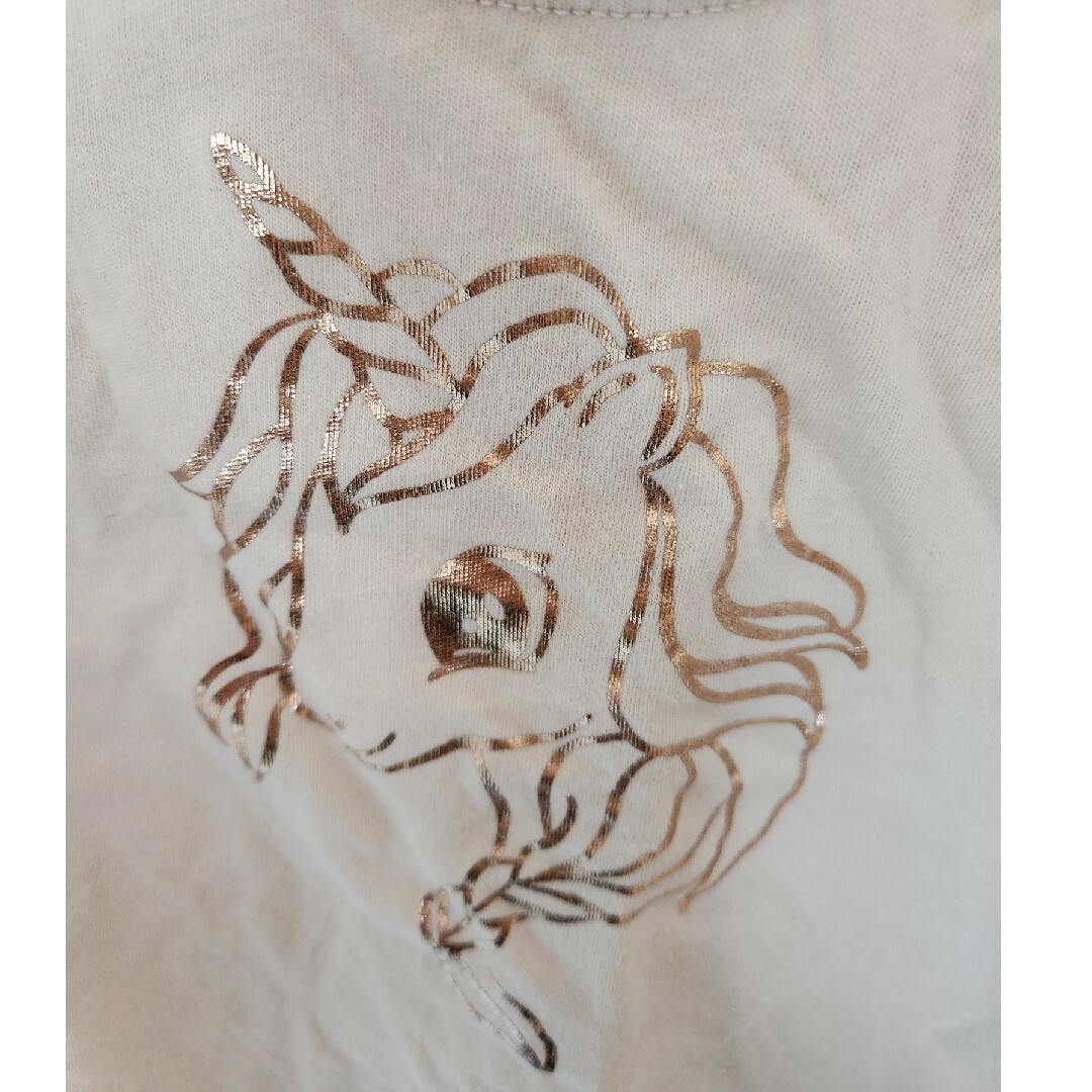 H&M(エイチアンドエム)のノースリーブ　カットソー　90 H&M キッズ/ベビー/マタニティのキッズ服女の子用(90cm~)(Tシャツ/カットソー)の商品写真