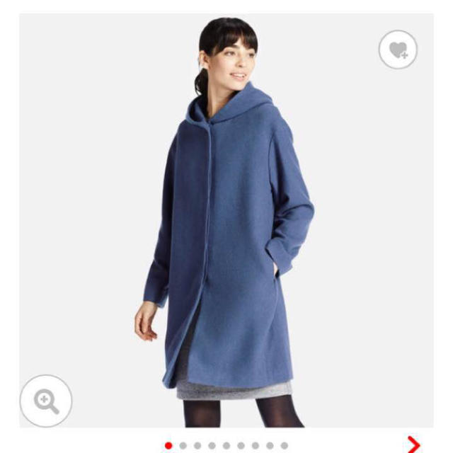 UNIQLO(ユニクロ)の発送前セール UNIQLO ウールブレンドビックシルエットフーデットコート レディースのジャケット/アウター(ロングコート)の商品写真