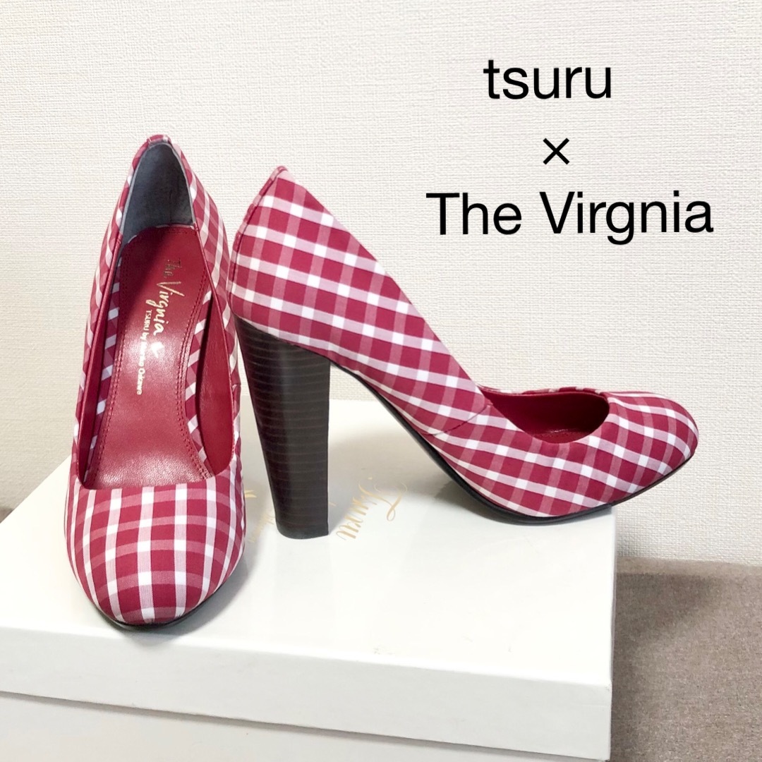 ツル【tsuru×The Virgnia】ギンガムチェックパンプス・ヴァージニア | フリマアプリ ラクマ
