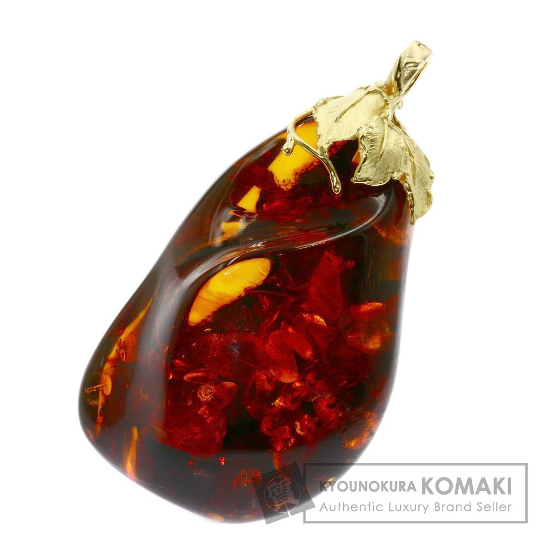 SELECT JEWELRY 琥珀 コハク ペンダントトップ K18YG レディース-