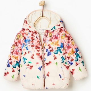 ザラキッズ(ZARA KIDS)のぽたまさま専用  ZARABABY  フラワージャケット  ペールピンク  86(ジャケット/コート)