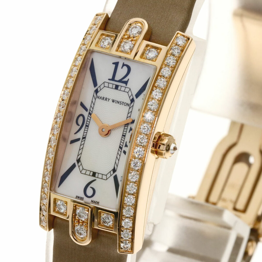 HARRY WINSTON AVCQHM16RR017 アヴェニューCミニ 332LQR 腕時計 K18PG サテン ダイヤモンド レディース 3