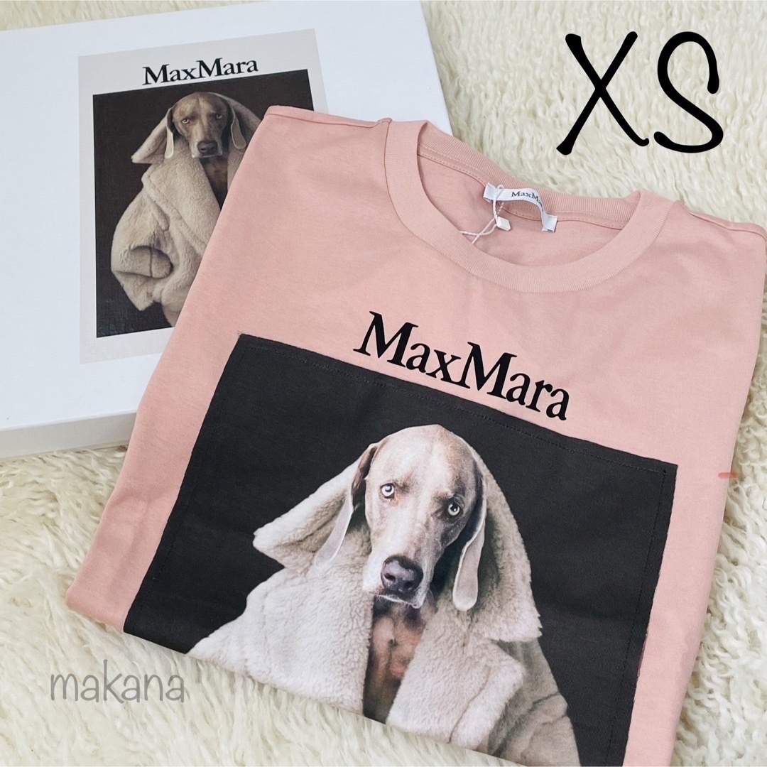 【新品未使用】Max Maraドッグ プリント Tシャツ ピンク XS