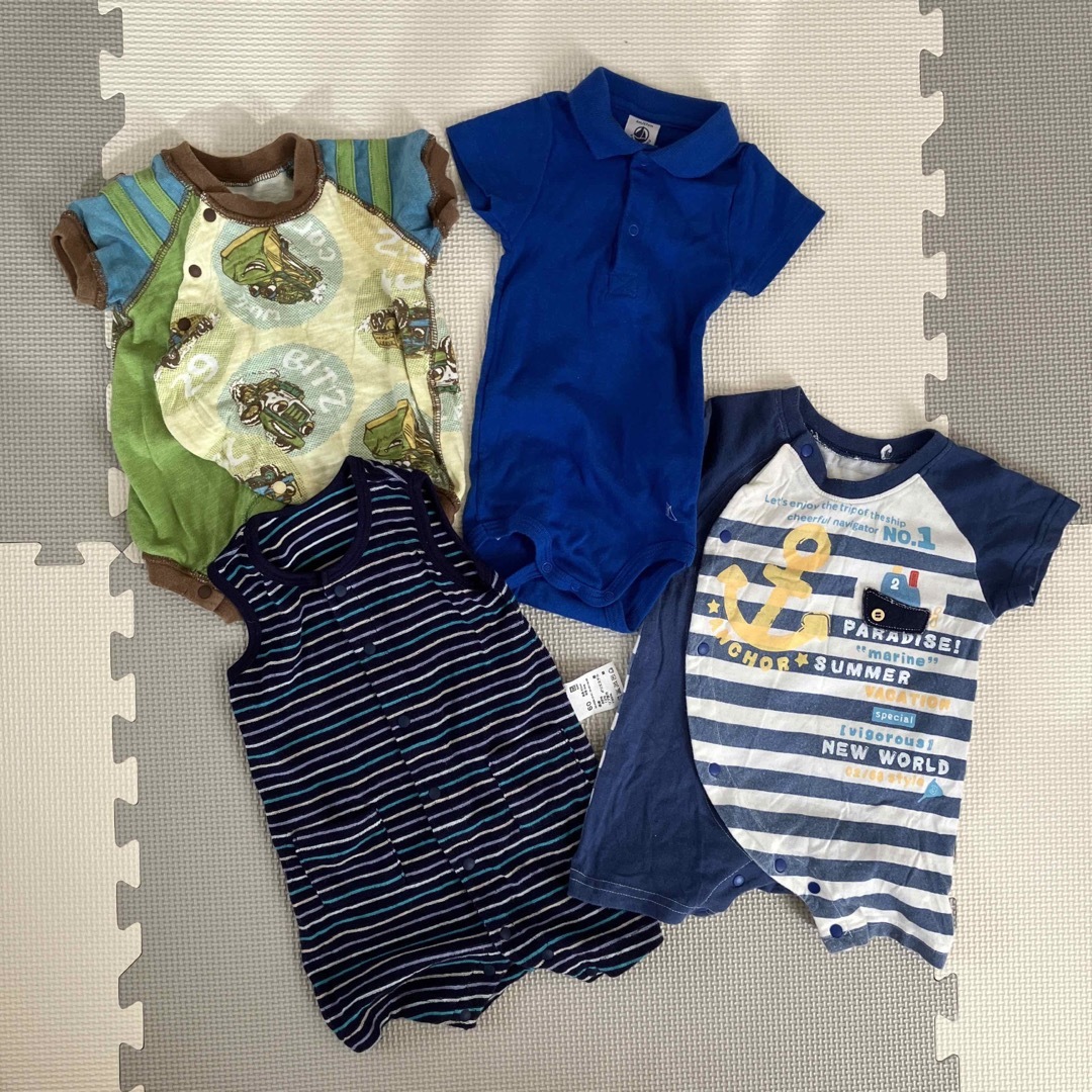 PETIT BATEAU - 男の子 ロンパース カバーオールの通販 by ぴこりん's ...