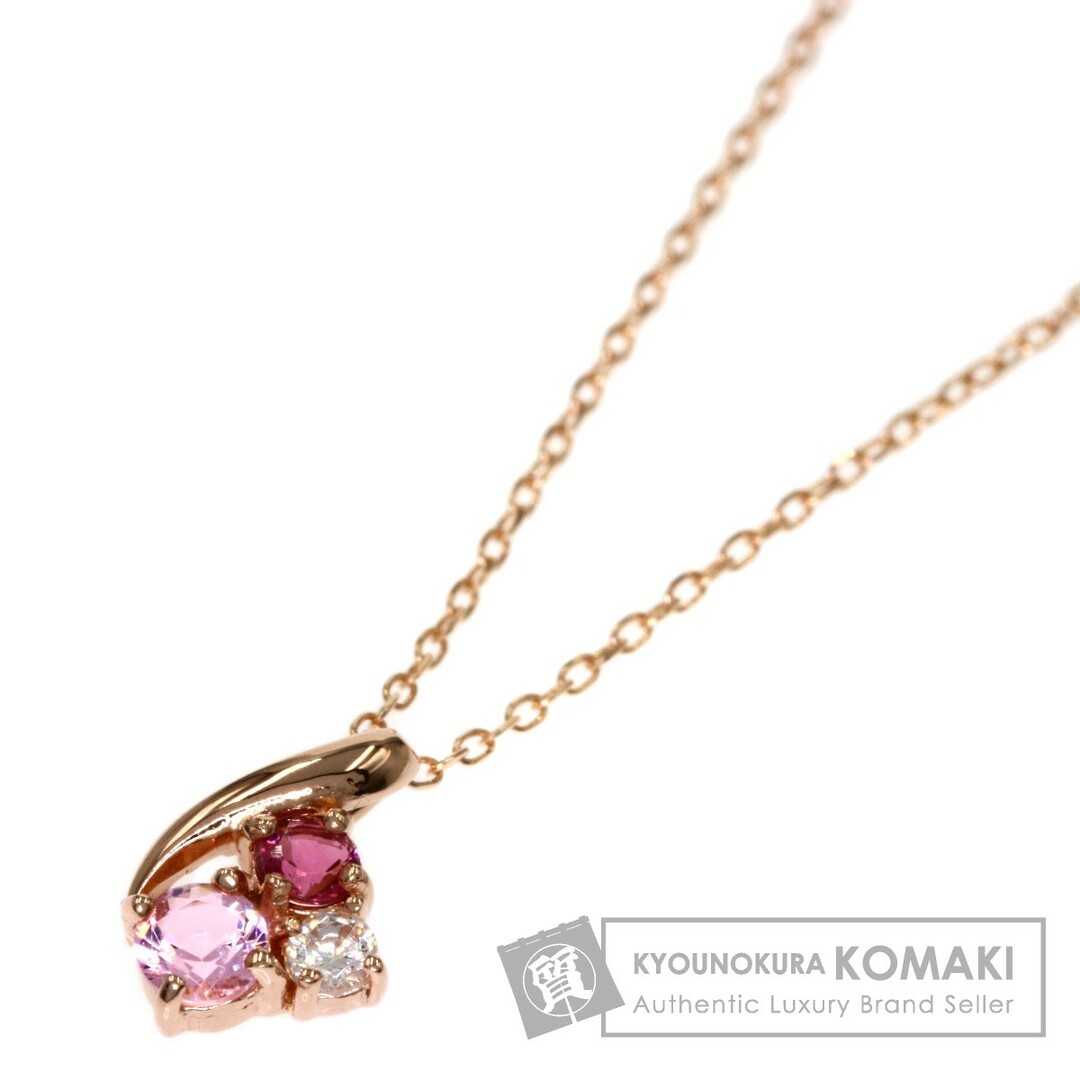 SELECT JEWELRY ピンクトルマリン ダイヤモンド ネックレス K10PG レディース