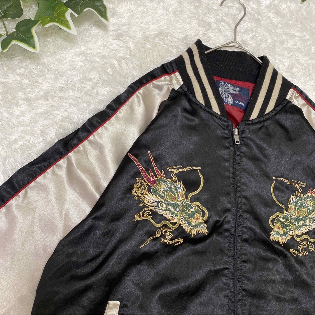 ジャケット　ブルゾン　刺繍　japan 和柄　スカジャン　　龍　ドラゴン