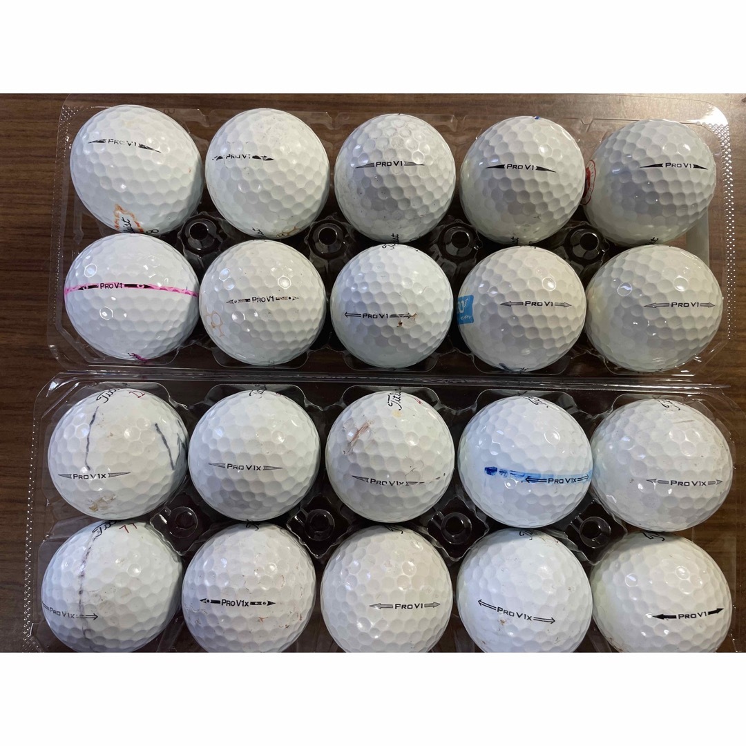 Titleist - Titleist Pro-V1 / V1X 白色ロストボール、年式混合20球の