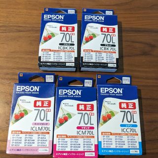 エプソン(EPSON)の新品、未開封　エプソン　EPSON　純正　70L　増量タイプ　5本(OA機器)