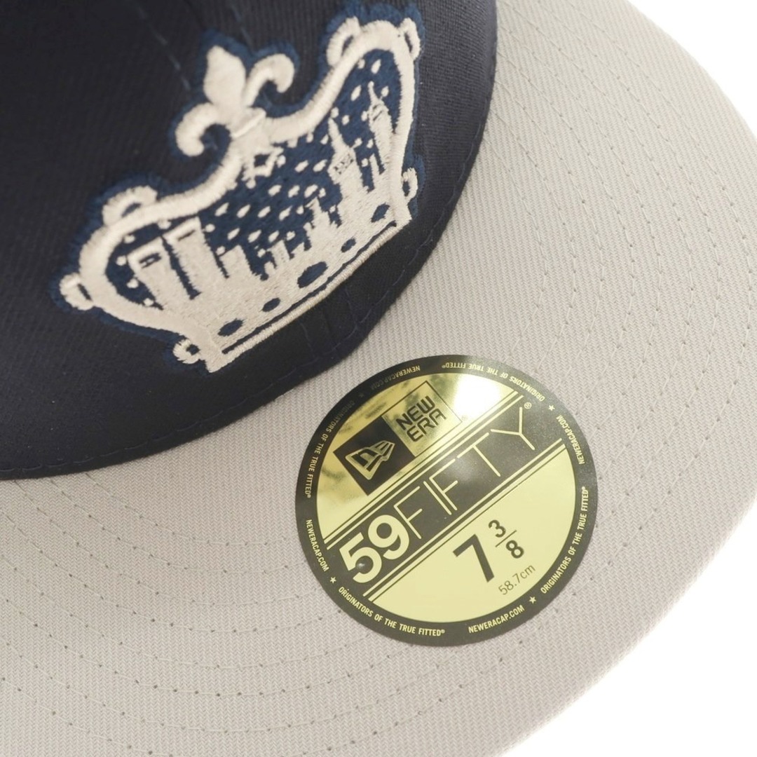 【中古】【未使用】シュプリーム Supreme 2023年春夏 King of New York New Era ポリエステル BBキャップ  ネイビーxベージュ【サイズ7 3/8】【メンズ】