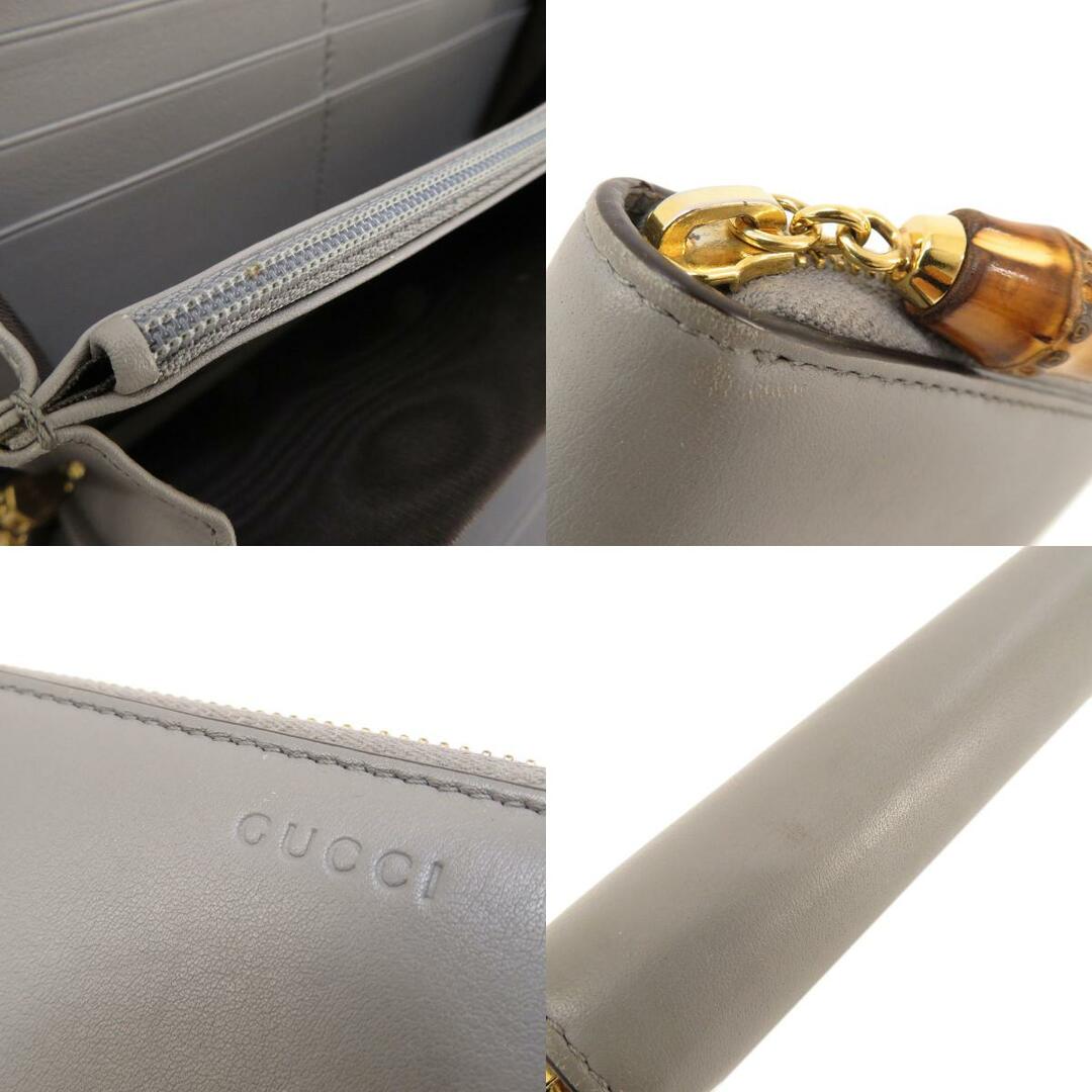 Gucci(グッチ)のGUCCI 453158 バンブー 長財布（小銭入れあり） レザー レディース レディースのファッション小物(財布)の商品写真