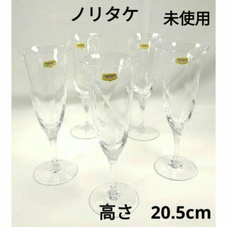 ノリタケ(Noritake)の未使用　ノリタケ　グラス　クリスタル　シャンパングラス　ビアグラス　ワイングラス(ガラス)