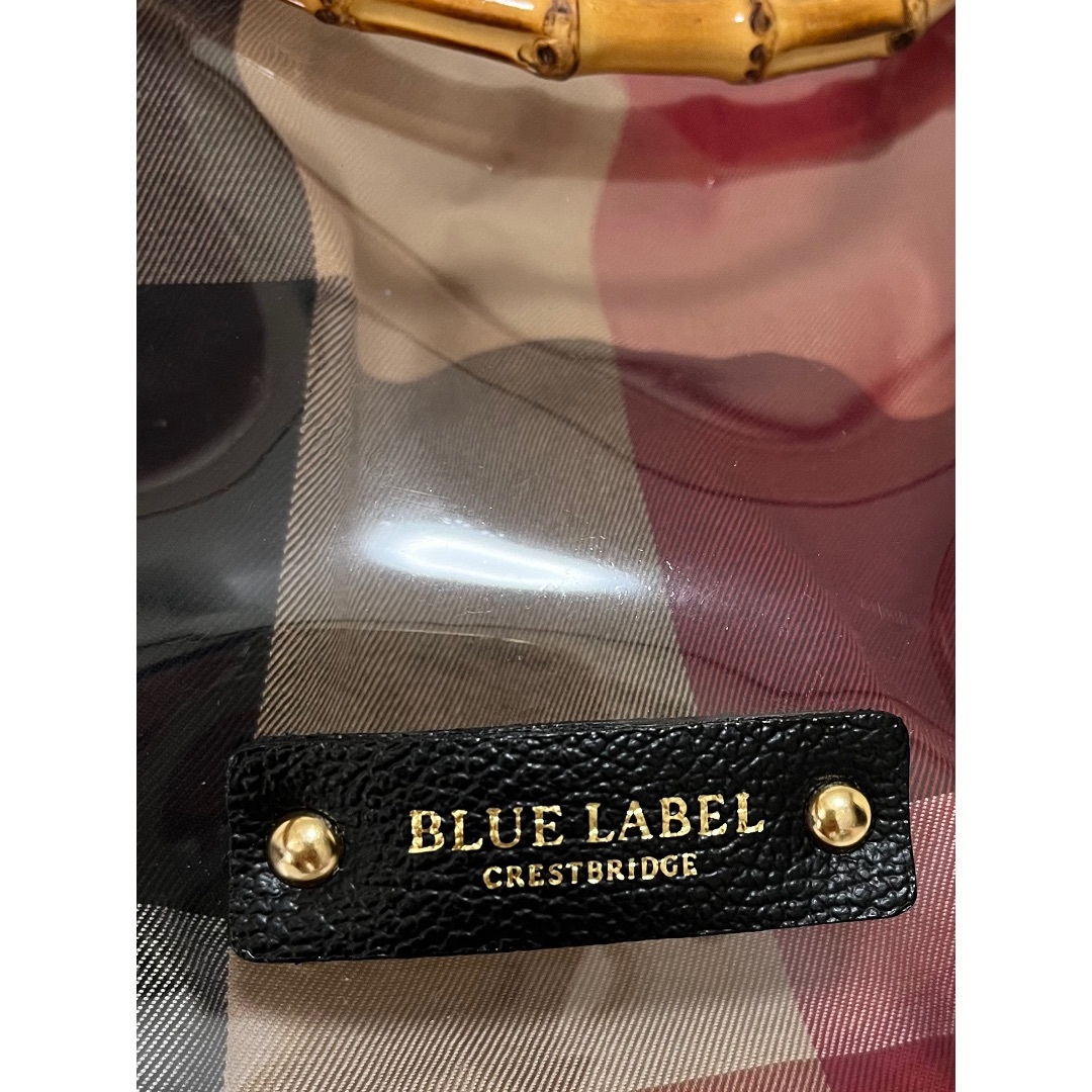 BURBERRY BLUE LABEL(バーバリーブルーレーベル)の[美品]可愛い♪ おすすめ♪ブルーレーベルクリアPVCバンブーショルダーバッグ レディースのバッグ(ショルダーバッグ)の商品写真