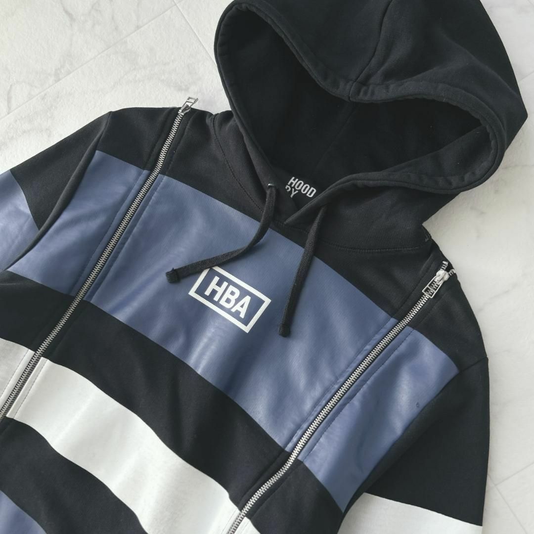 hood by air(HBA) ダブルジップパーカー ボーダー | hartwellspremium.com