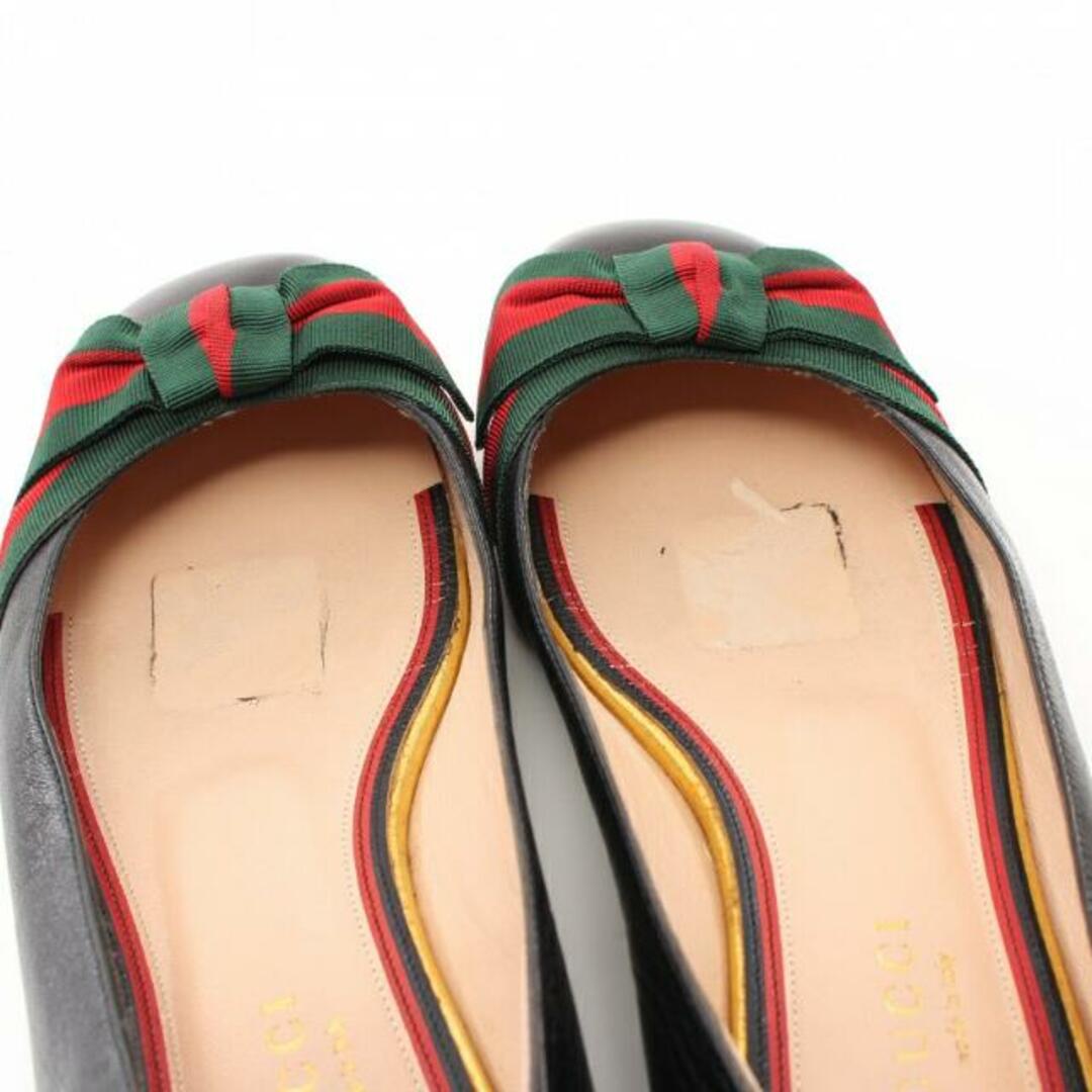 Gucci(グッチ)のシェリーライン フラットシューズ レザー ブラック グリーン レッド スタースタッズ レディースの靴/シューズ(その他)の商品写真