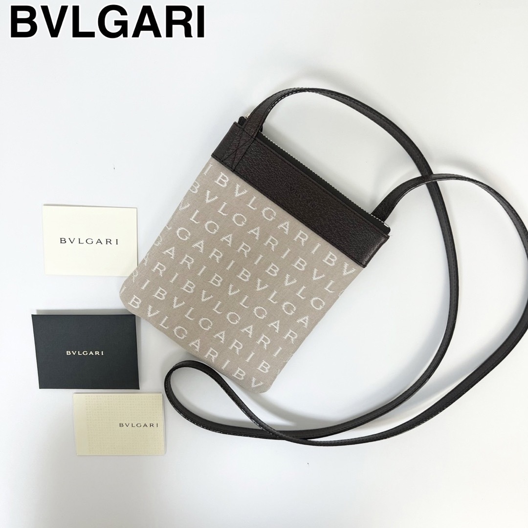 23G23 未使用 BVLGARI ブルガリ ショルダーバッグ キャンバス