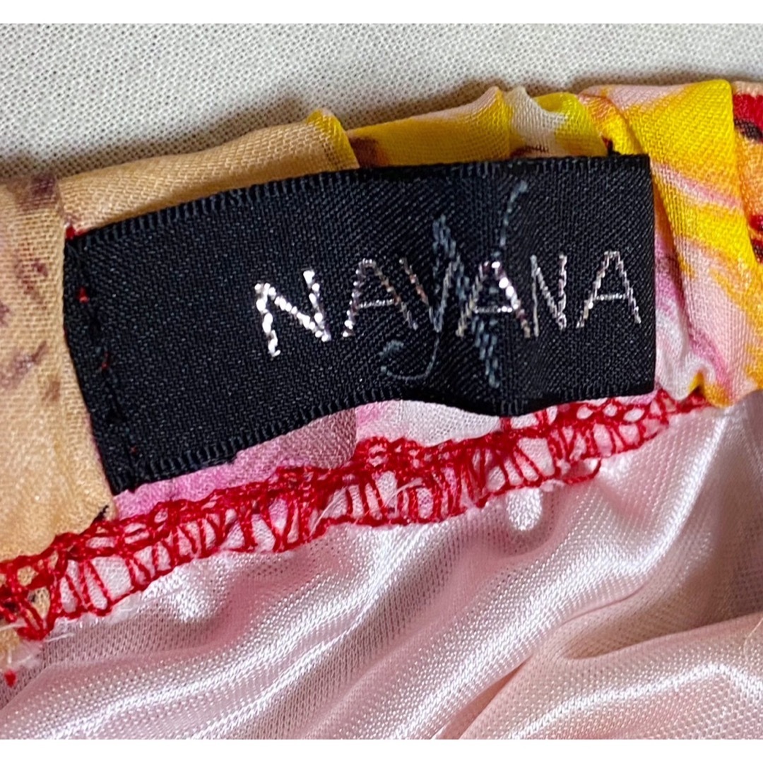 NAVANA(ナバーナ)のNAVANA マキシ　シフォン　フリル　ワンピース　花柄　サマー　カラフル　海 レディースのワンピース(ロングワンピース/マキシワンピース)の商品写真