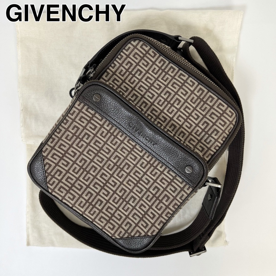 23G25 GIVENCHY ジバンシー ショルダーバッグ ロゴ キャンバス-