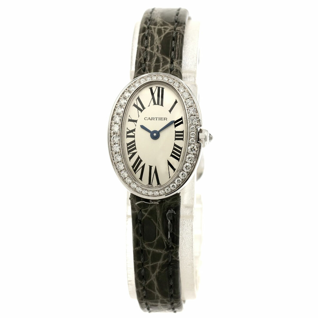 Cartier(カルティエ)のCARTIER WB520027 ミニベニュワール ベゼル ダイヤモンド メーカーコンプリート 腕時計 K18WG 革 レディース レディースのファッション小物(腕時計)の商品写真