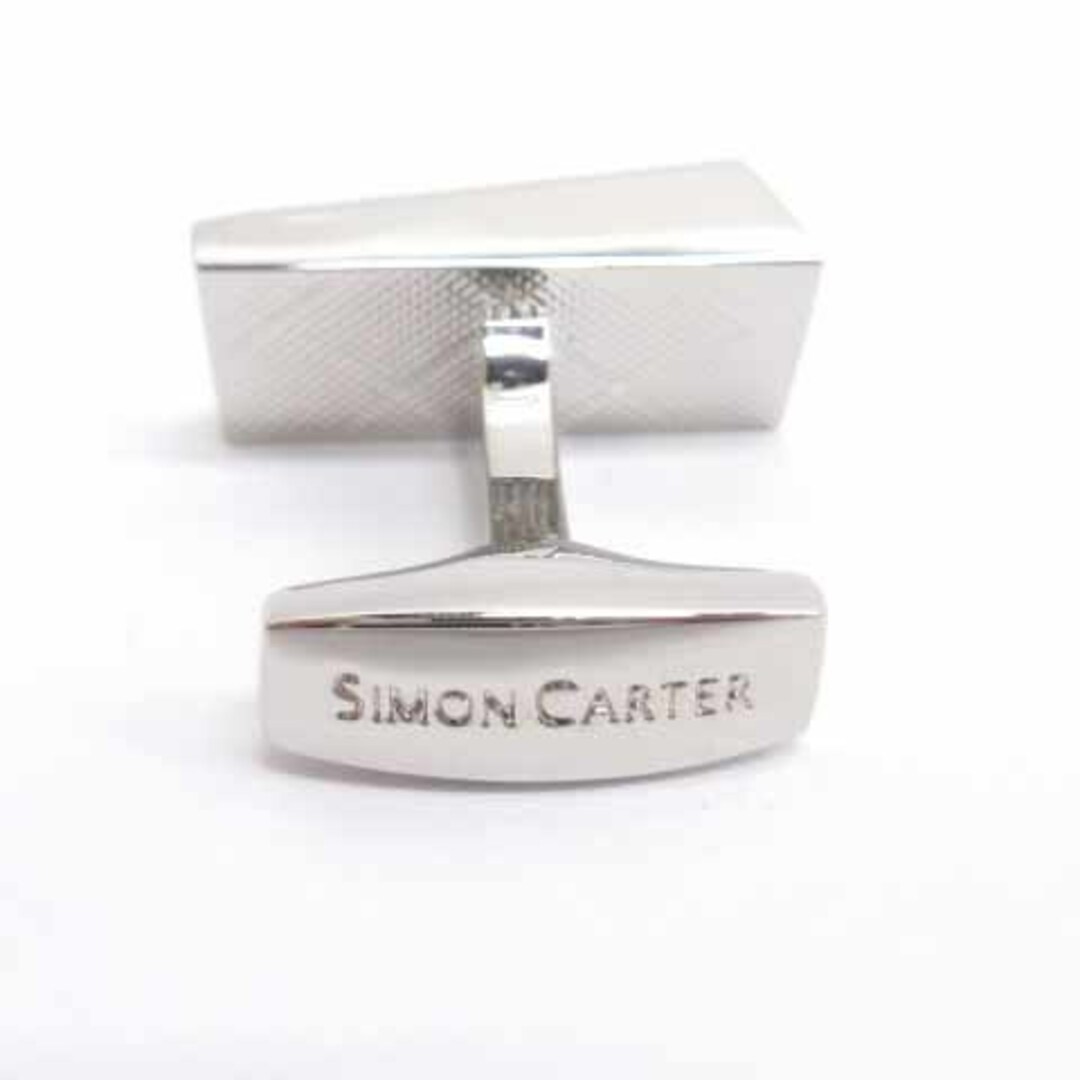 SIMON CARTER(サイモンカーター)のサイモンカーターカフスボタン オニキス 白蝶貝 シルバーカラー ブラック メンズのファッション小物(その他)の商品写真