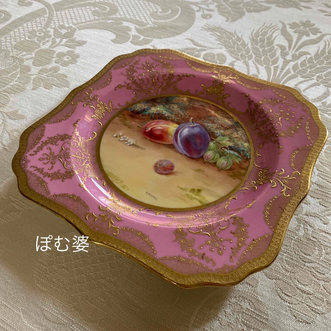 MEISSEN - 【ロイヤルドルトン】金彩 金盛 エナメル 皿「ペインティッド・フルーツ／果物」の通販 by ポム's shop ｜マイセン