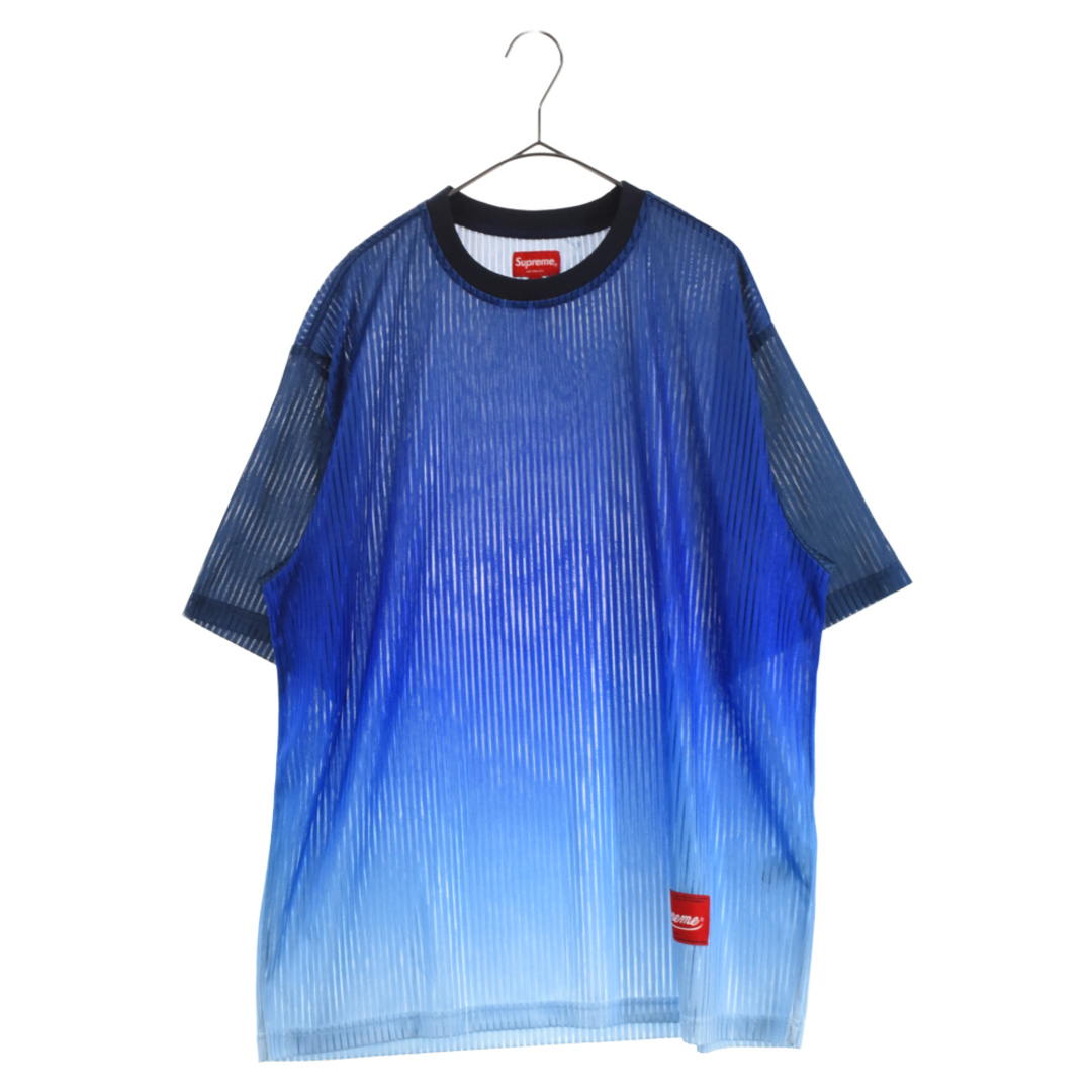 SUPREME シュプリーム 23SS Gradient Mesh Stripe Jersey グラディエントメッシュストライプジャージトップ ブルー  半袖Tシャツ | フリマアプリ ラクマ