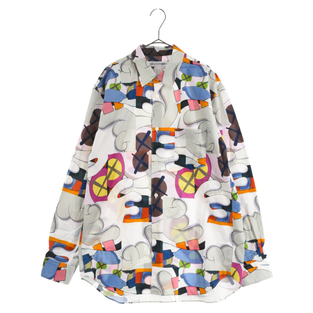 COMME des GARCONS SHIRT コムデギャルソンシャツ ×KAWS (カウズ) Hand Shirt ×カウズ  フロントポケット長袖シャツ マルチカラー FH-B021 | フリマアプリ ラクマ