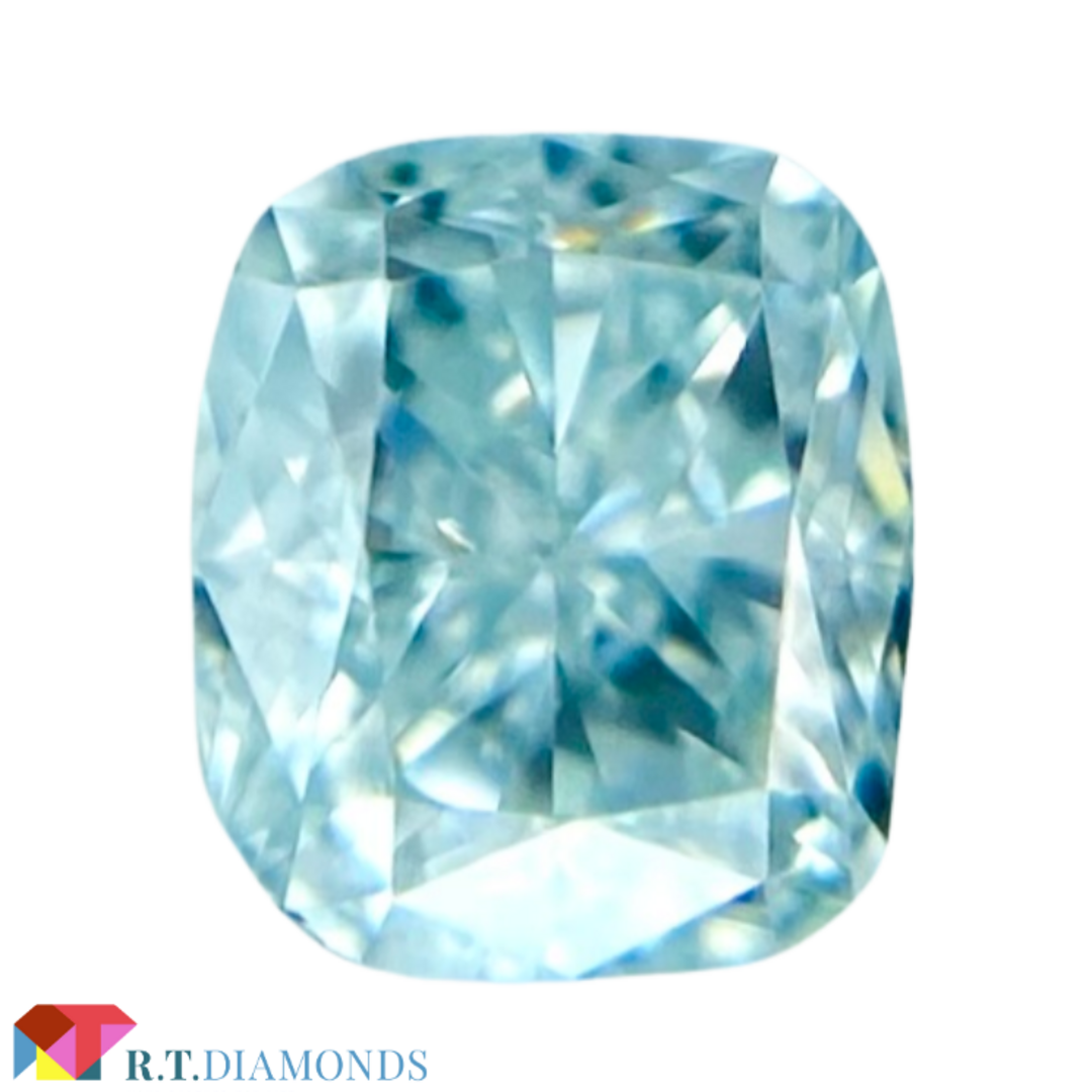 FANCY GREEN BLUE 0.241ct CU/RT2180/GIA