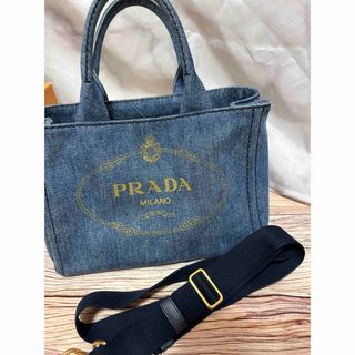 プラダ(PRADA)のPRADA カナパ　スモール　デニム　バッグ(ショルダーバッグ)