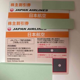 ジャル(ニホンコウクウ)(JAL(日本航空))のJAL(日本航空)株主割引券 2枚(その他)