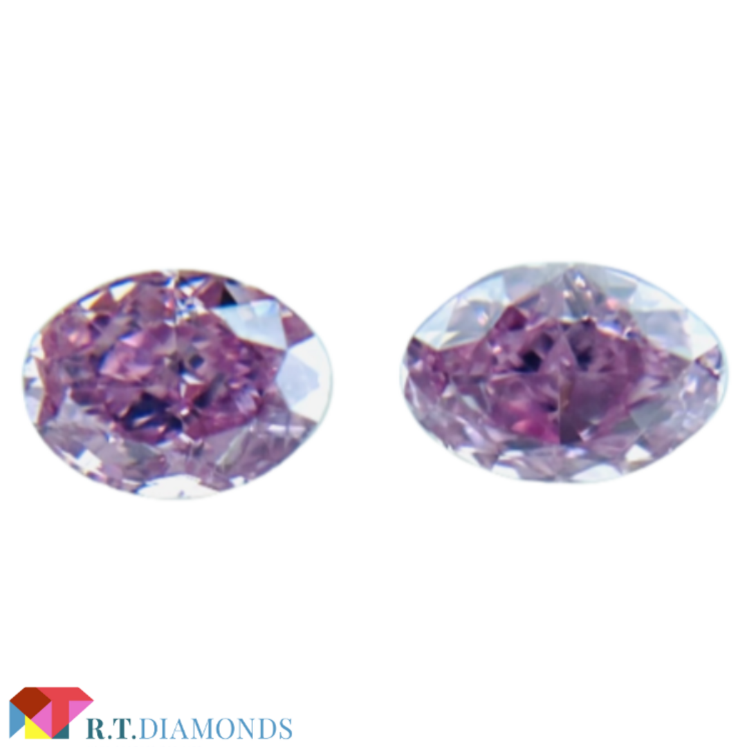 FANCY VIVID PURPLISH PINK 0.122&0.116ct レディースのアクセサリー(その他)の商品写真