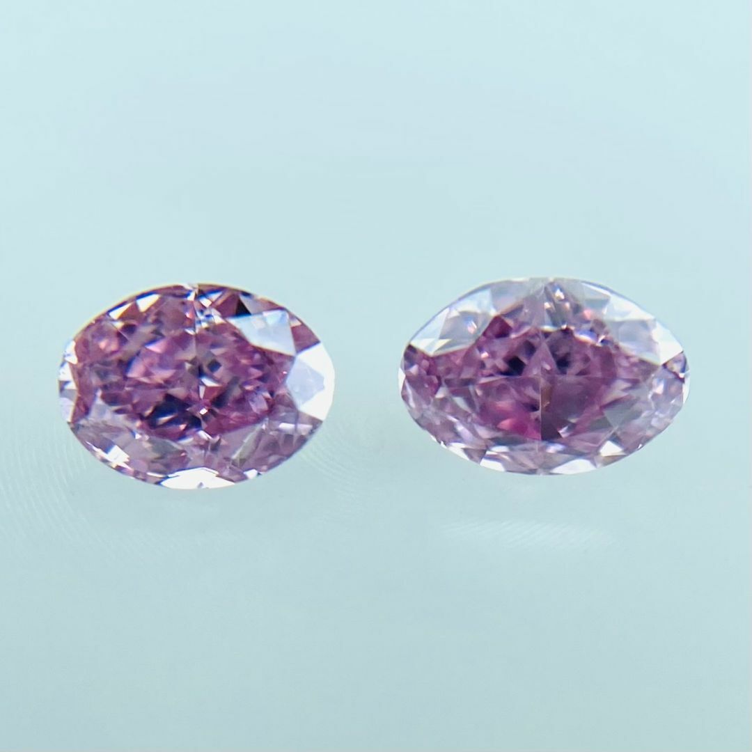 FANCY VIVID PURPLISH PINK 0.122&0.116ct レディースのアクセサリー(その他)の商品写真