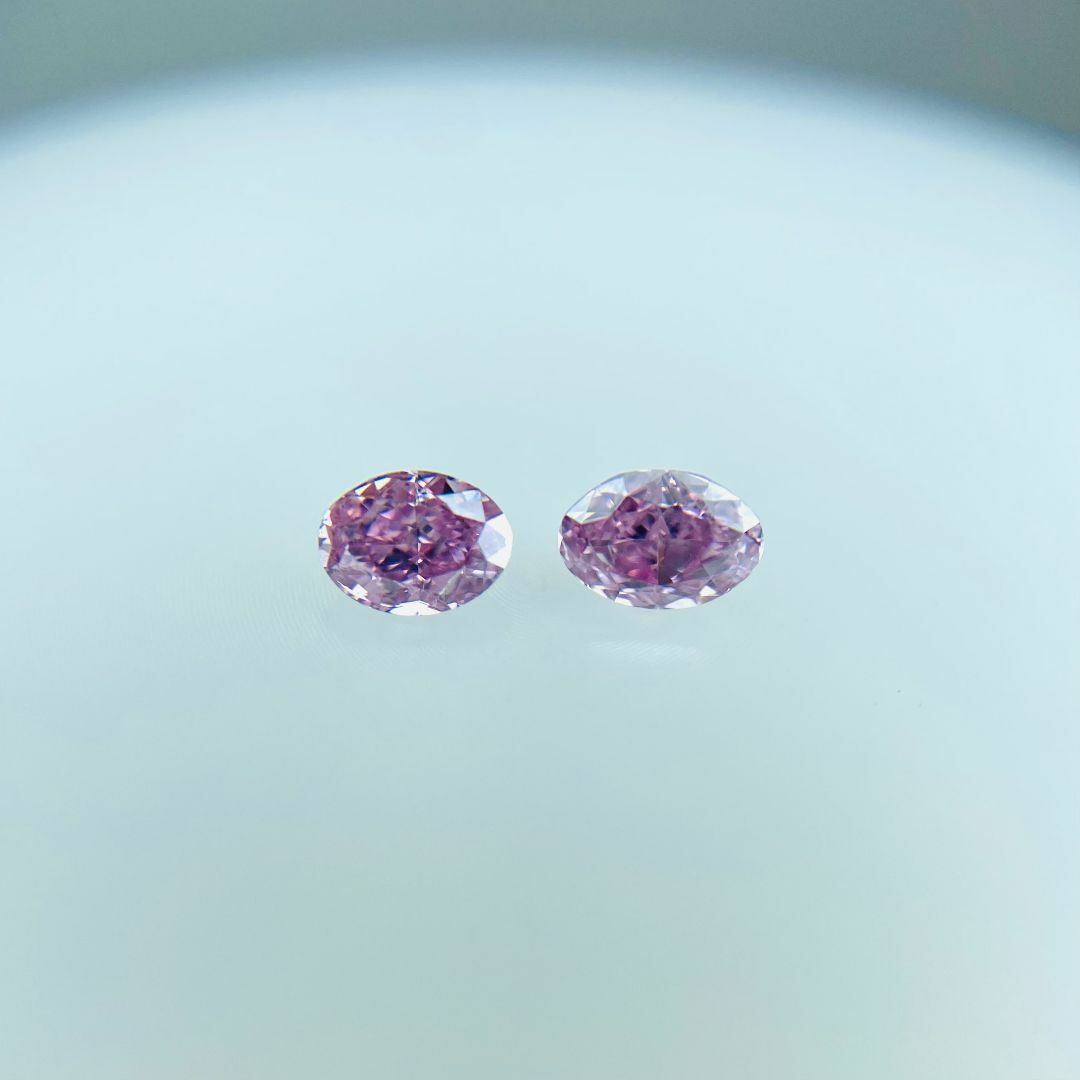 FANCY VIVID PURPLISH PINK 0.122&0.116ct レディースのアクセサリー(その他)の商品写真