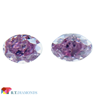 FANCY VIVID PURPLISH PINK 0.122&0.116ct(その他)