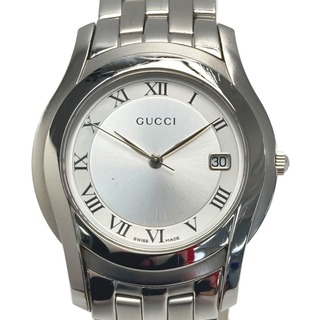 グッチ(Gucci)の☆☆GUCCI グッチ Gクラス デイト 5500M シルバー ローマ クォーツ メンズ 腕時計(腕時計(アナログ))
