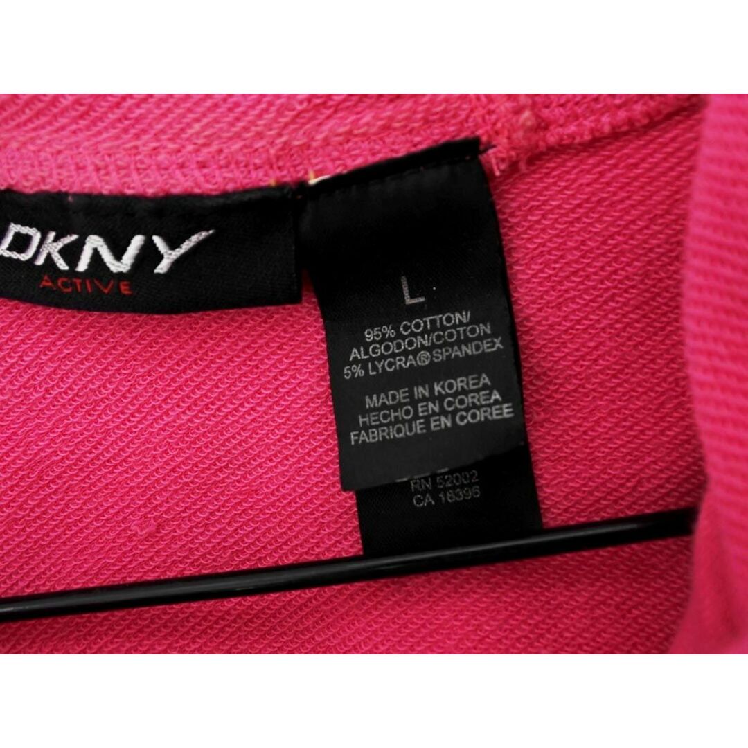 DKNY(ダナキャランニューヨーク)のDKNY ダナキャランニューヨーク アクティブ 半袖 ジップアップ パーカー sizeL/ピンク ■◆ レディース レディースのトップス(パーカー)の商品写真