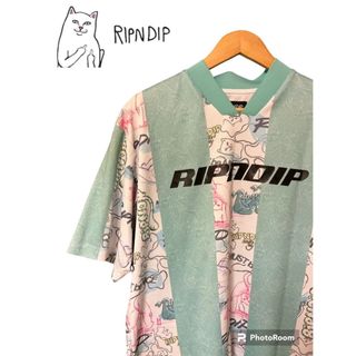 リップンディップ(RIPNDIP)のリップンディップ　猫　ゲームシャツ　速乾性抜群　ストリート　XL(Tシャツ/カットソー(半袖/袖なし))