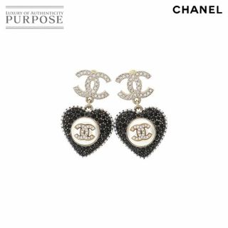 シャネル(CHANEL)の未使用 展示品 シャネル CHANEL ココマーク ハート スイング ピアス ラインストーン パールモチーフ ゴールド C22B アクセサリー VLP 90196398(ピアス)