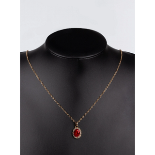 赤色ラインストーンデコレーションネックレス(アクセサリー)