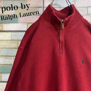 ラルフローレン(Ralph Lauren)のポロバイラルフローレン　ハーフジップスウェット　トレーナー　ワンポイント刺繍ロゴ(スウェット)