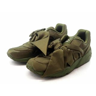 プーマ(PUMA)のFENTY PUMA by Rihanna フェンティ プーマ バイリアーナ 365054-04 サテン リボン スニーカー size22.5/カーキ ■■ レディース(スニーカー)