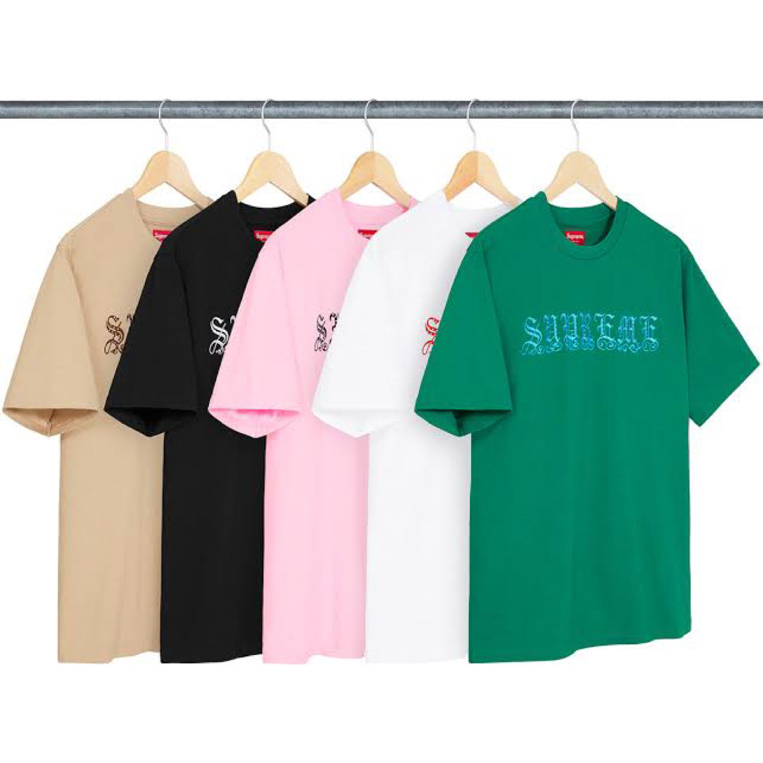 Supreme - Supreme Old English Rhinestone tee Greenの通販 by ガンコ