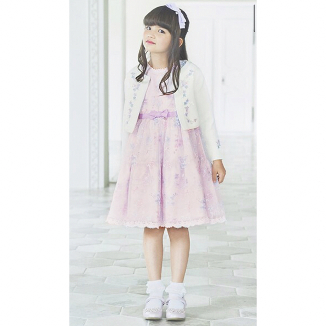 mezzo piano(メゾピアノ)のmezzo piano★ボレロ★ほぼ新品 キッズ/ベビー/マタニティのキッズ服女の子用(90cm~)(ドレス/フォーマル)の商品写真