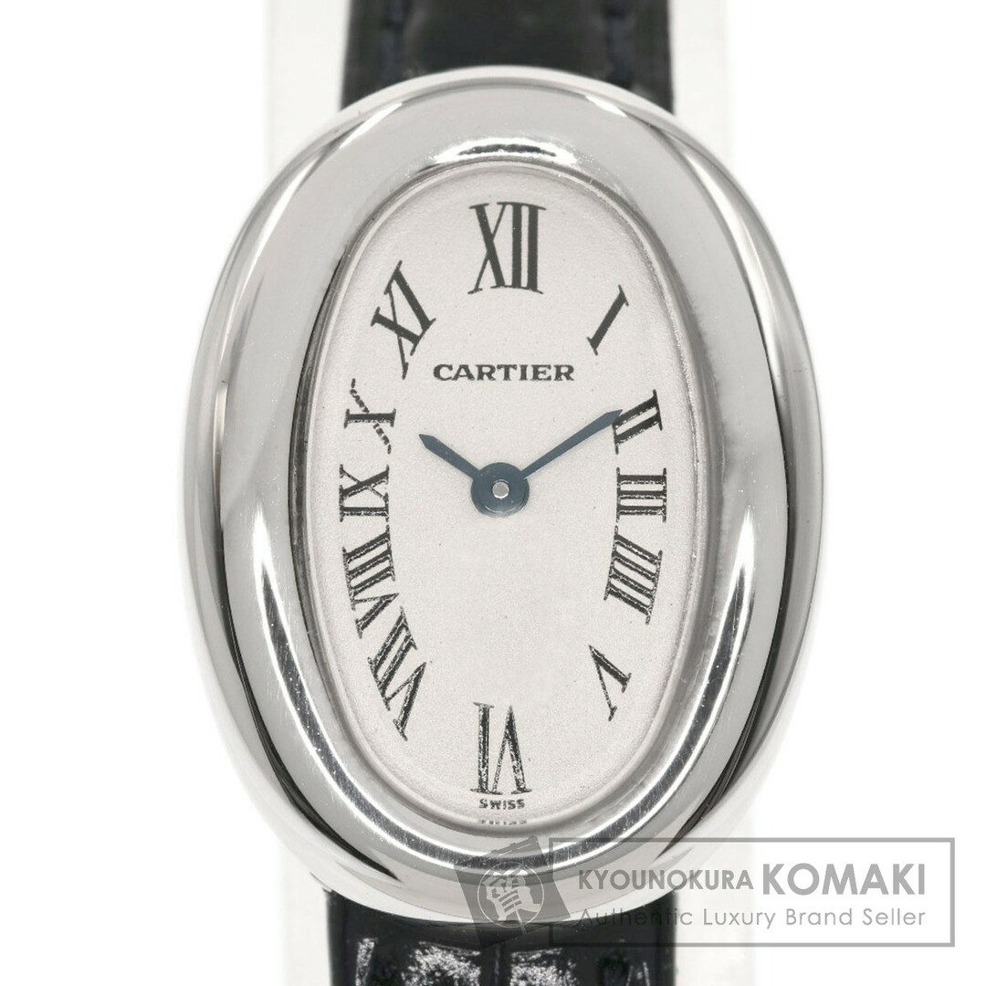 CARTIER W1518956 ミニベニュワール メーカーコンプリート 腕時計 K18WG クロコダイル レディース