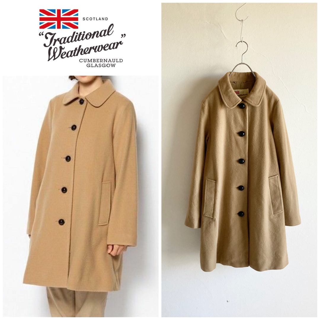 ロングコートTraditional Whetherwear 34 キャメル - アウター