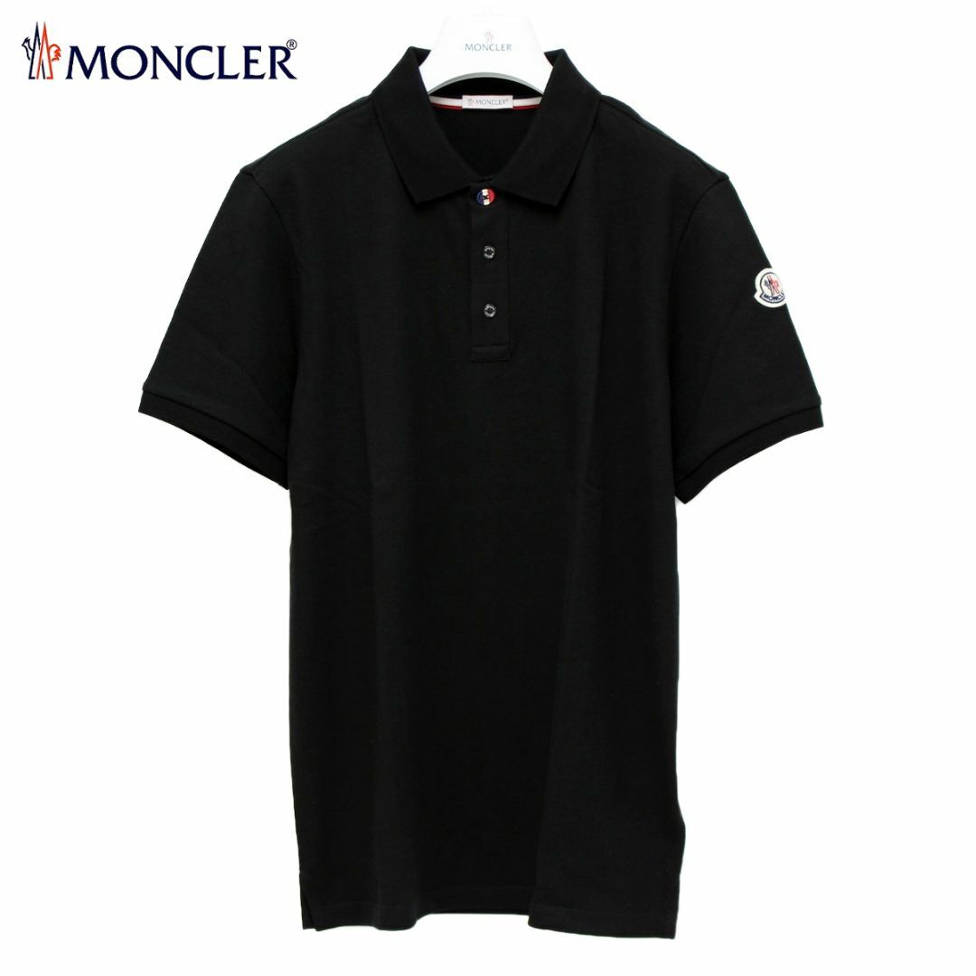 74 MONCLER モンクレール ブラック 半袖 ポロシャツ size S