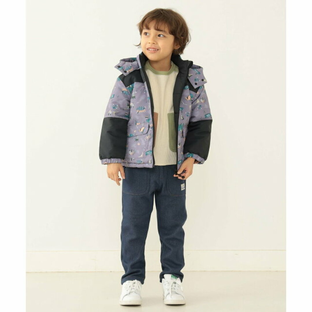 【PURPLE】BEAMS mini / リバーシブル プリント 中綿 ブルゾン(90~150cm) キッズ/ベビー/マタニティのキッズ服女の子用(90cm~)(ジャケット/上着)の商品写真